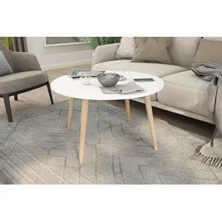 byLIVING Lasse Weiß Buche 80 x 46 cm