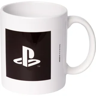 Playstation Logo schwarz-weiss Tasse