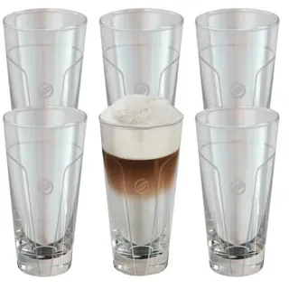 SAECO Original Latte Macchiato Gläser 6er-Set (21000402) - Saeco/Philips Herstellergarantie, kostenlose Beratung