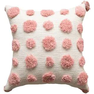 Herfair Kissenbezug Weiche 2er Set Dekorative Sofakissen Regenbogen Couchkissen Dekokissen Moderne Zierkissenbezug Kuschelkissen für Schlafzimmer Wohnzimmer Baumwoll und Leinenstoff (Kreis Quaste)