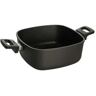 WOLL Gussbräter viereckig  ¦ schwarz ¦ Aluminium-Guss ¦ Maße (cm): H: 10  Ø: 24.0