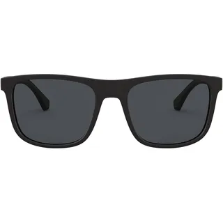 Emporio Armani Herren 0EA4129 Sonnenbrille, Blau (Matte Black), 56 - Einheitsgröße