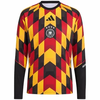 adidas DFB Deutschland Heim langarm Aufwärmshirt WM 2026 Herren KC2925 - black/team yellow 3XL