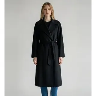 Weekend Max Mara für Damen. 2625016021650 Schwarzer Harz-Mantel (38), Lässig, Wolle