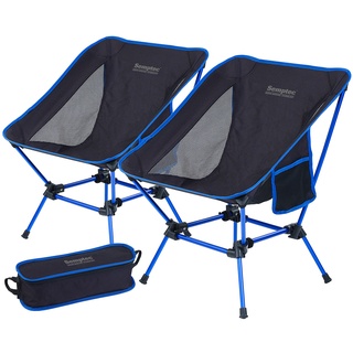2-er-Set Klappbarer Campingstuhl, 2 Sitzhöhen,extra-leicht, bis 120 kg