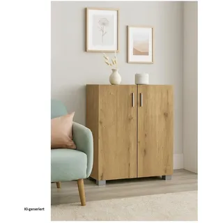 Hti-Living Sideboard 60 x 77 x 31 cm Artisaneiche / Blau