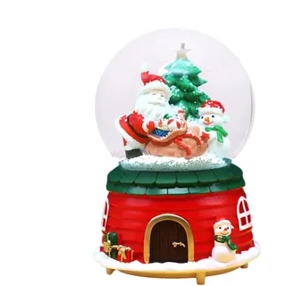 Weihnachts Schneekugeln, Schneekugel Weihnachten Mit Spieluhr, Deko Schneekugel Weihnachten Mit Weihnachtsmann, Glasharz Winter Weihnachtsmann Kristallkugel Dekorationen, Für Kinder Und Erwachsene