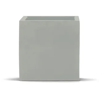 amei Der Kubische Pflanzkübel eckig Outdoor, Grau, 42 x 42 x 42 cm | quadratisch, Stonefiber, handgefertigt, UV-beständig, frostfest bis -30 °C, Blumenkübel für Balkon & Terrasse