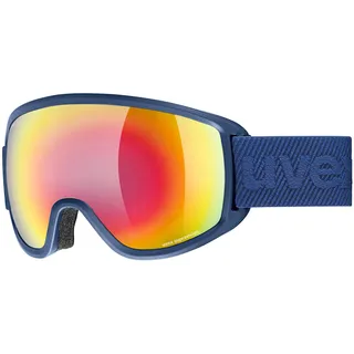 Uvex topic FM sphere Skibrille (4060 navy matt, mirror rainbow/rose (S3))