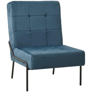 vidaXL Relaxstuhl Sessel Relaxsessel Polsterstuhl Polstersessel Wohnzimmerstuhl Esszimmerstuhl Küchenstuhl Stuhl Lounge 65x79x87cm Blau Samt