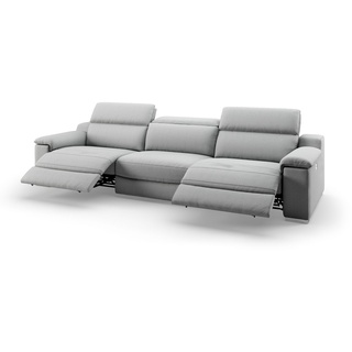 3-Sitzer Sofa XXL MACELLO mit Relaxfunktion - grau