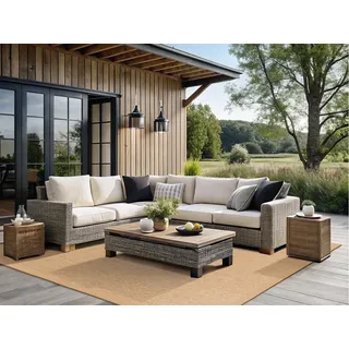 Dekowe Teppich Naturino RipsS2 Spezial, rechteckig, Höhe: 8 mm, Flachgewebe, meliert, Sisal-Optik, In- und Outdoor geeignet beige 300 cm x 400 cm x 8 mm