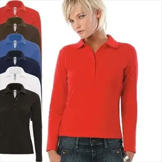 B&C - Safran Pure LSL Damen Langarm-Poloshirt