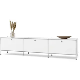 Tchibo - Lowboard Metall »Cn3« mit 3 Klappenfächern - 228x40x51,5cm - chrom -