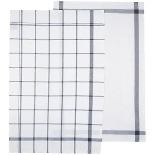 Atmosphera - 2er-set Bedruckte Geschirrtücher - Baumwolle - Blau - 45x70 Cm Créateur D'Intérieur