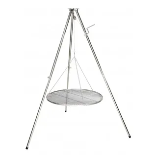Edelstahl - Dreibein Schwenker Grillgestell & 70 cm Edelstahlrost