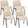 4er Set Stoff creme