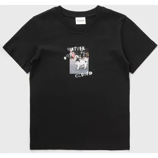 PRINTED TEE - black - XS