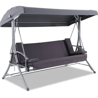 toom Hollywoodschaukel 'Sophia' 3-Sitzer anthrazit 240 x 174 x 120 cm