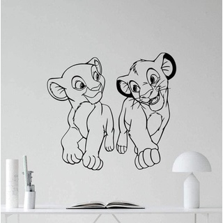 Wandaufkleber König Der Löwen Wandtattoos Cartoon Vinyl Aufkleber Kindergarten Wanddekoration Kinder Babyzimmer Wandkunst Wand Benutzerdefinierte Kinder Wandbild 58X64Cm