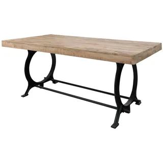 MASSIVMOEBEL24.DE Altholz 180 x 80 x 90 cm schwarz