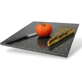 Granit Schneidebrett 30×20 cm Servierplatte Küchenbrett Made in Germany Schneideplatte aus Granit PREMIUM Steinplatte Naturstein Black Impala (30x20x1)