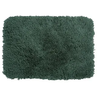 Badematte HIGHLAND, Höhe 40 mm, Badteppich Hochflor, 100% Polyester Microfaser, Anti-Rutsch Beschichtung, für Fußbodenheizung geeignet, waschbar 40°, schnelltrocknend, Polyester, rechteckig, Rutschhemmende Unterseite aus Latex, Maschinenwaschbar, Schnelltrocknend grün rechteckig | Ø 0 cm x 80 cm x 150 cm x 40 mm