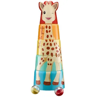 Sophie la Girafe Riesenturm 3-in-1 Puzzle und Kugelbahn ab 10 Monaten | Bauspielzeug fördert Geschicklichkeit, Feinmotorik und Hand-Auge-Koordination | für Babys ab 1 Jahr