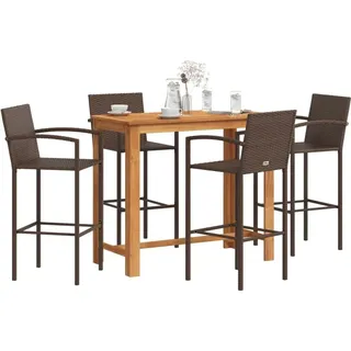 vidaXL Gartenbar-Set 5-tlg. Braun