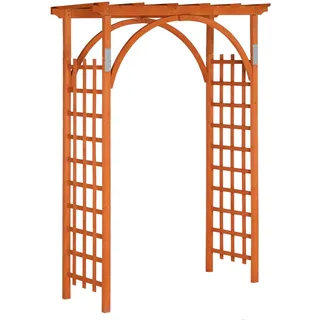 Bonnlo Rosenbogen Holz mit Rankgitter,Flachdach,Stabil und Wetterfest,Für Hochzeit,Garten und Hof, 162 * 46 * 216cm