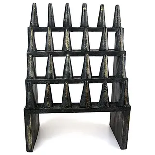 Artisanal 'Grand Etagere Ringe (24 Räucherkegel) aus Holz Finish schwarz Vintage