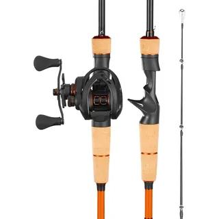 Vevor Angelrute und Angelrolle Baitcasting 2 m 1 St.
