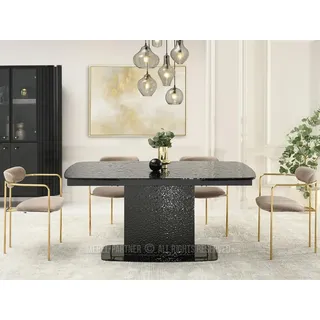 Ausziehbarer Esstisch 160(240)x90 BELLO - schwarz - Schwarz