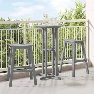 Maison Exclusive - Garten Bar Set 3 stk. Hellgrau HDPE - Grau