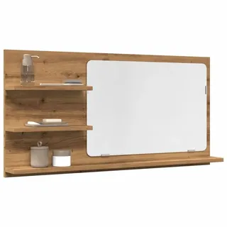 Gecheer Badspiegel mit Ablagen Wandspiegel Badezimmerspiegel Artisan-Eiche 90x11x45 cm Holzwerkstoff