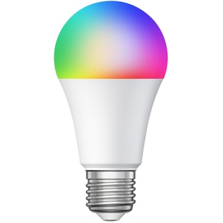 ledscom.de E27 LED RGB Leuchtmittel, A60, warmweiß - kaltweiß (3000 - 6500 K), 9,4 W, 892lm, Smart Home, WLAN, Alexa, matt