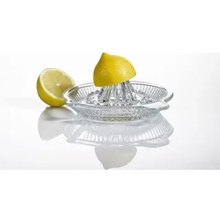 DUHALINE Zitronenpresse, tragbare Zitruspresse, Kristallreibahle, manuelle Saftpresse mit Griff und Ausguss für frischen Saft, Limettenorange, schweres klares Glas