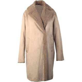 White Label Wollmantel Fake-Fur-Kurzmantel beige 42