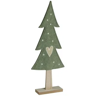 Florists Products Künstlicher Weihnachtsbaum Deko Tannenbaum Filz Grün Herz Sterne 52cm 2er Set, 2 Stück grün