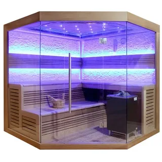 AWT Sauna E1242A , rote Zeder, 220x220, 9kW EOS Cubo