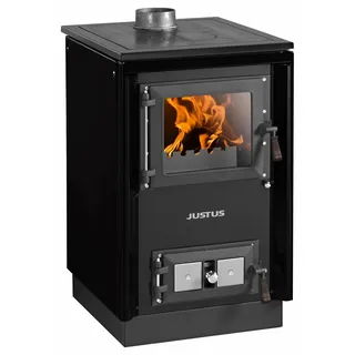 Justus Rustico-50 2.0 Stahl Schwarz/Abdeckplatte Emaille