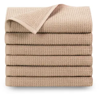 ZOLLNER Handtuchset 50 x 100 cm beige 6-tlg.