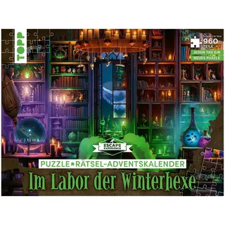 Frechverlag Puzzle-Rätsel-Adventskalender: Im Labor der Winterhexe 2023