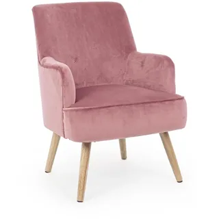 YES EVERYDAY Sessel Adeline Samt-Optik 0 x 0 x 0 cm Rosa