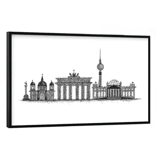artboxONE Poster mit schwarzem Rahmen 30x20 cm Berlin Städte Skyline Berlin - Bild Berlin