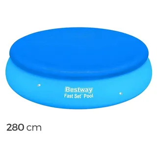 Bestway 58032 Abdeckung für oberirdischen Pool, rund, 280 cm, PE-Plane. MWS