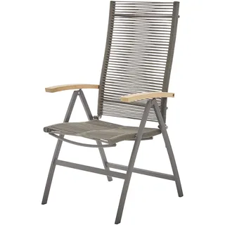Diamond Garden Valencia Hochlehner 59 x 48,5 x 114 cm grau klappbar