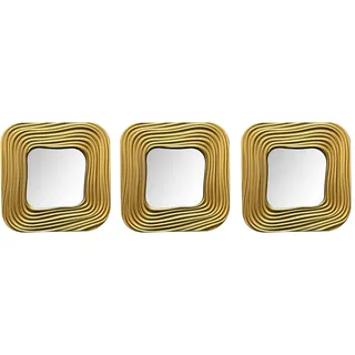 HTI-Living, Spiegel, Spiegelset Ava 3-teilig Gold 25 x 25 cm