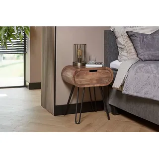 KAWOLA BAEL Beige Mangoholz 1 Schublade