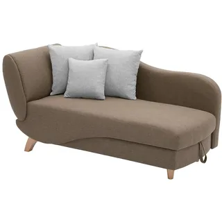 Vente-unique Recamiere mit Schlaffunktion & Stauraum - Ecke Links - Stoff - Braun - Penelope